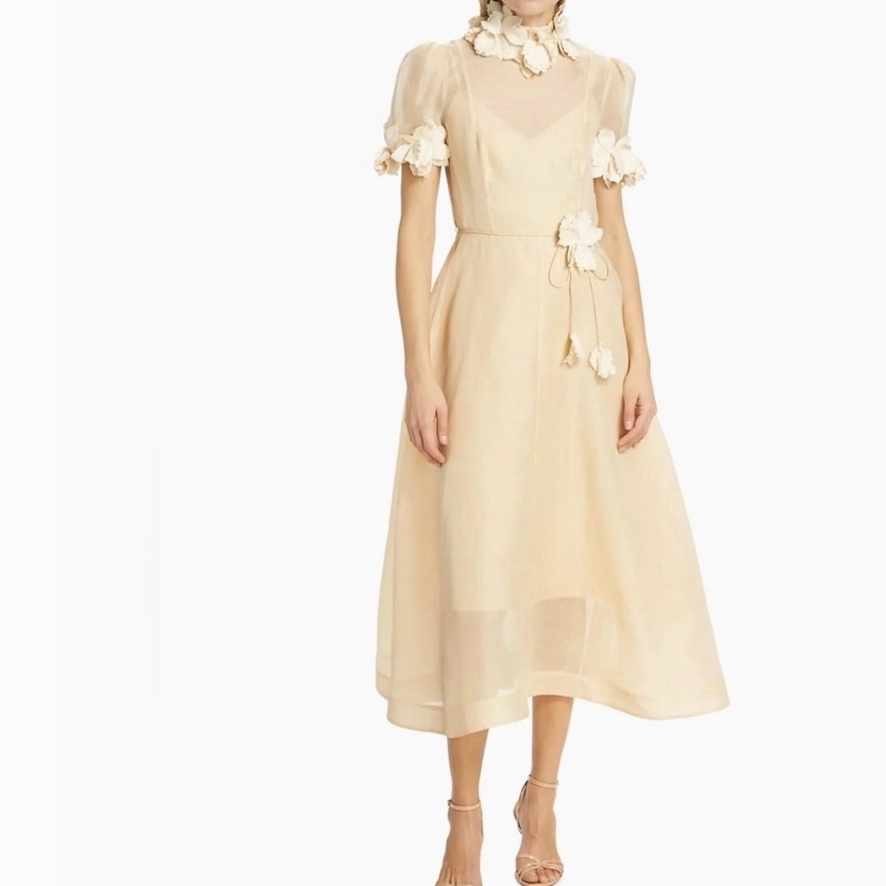 ZIMMERMAN Luminosity Lift Off Floral Midi-Dress